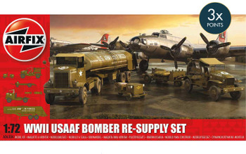 Airfix A06304 1:72 WWII USAAF 8th Bomber Resupply Set Plastic Model Kit