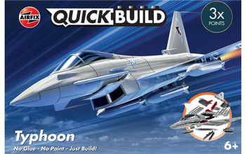 Airfix J6002 Eurofighter Typhoon QUICKBUILD Jet Plastic Model Kit Hobby