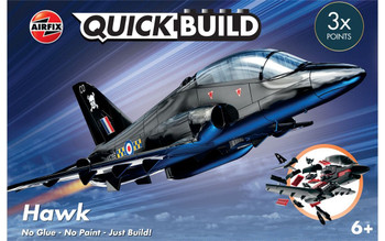 Airfix J6003 BAE Hawk QUICKBUILD Jet Aircraft Plastic Model Kit Hobby Display