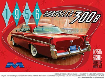 Moebius 1207 1:25 1956 Chrysler 300B Plastic Model Kit Hobby Collectible