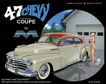 Moebius 2302 1:25 1947 Chevy Fleetmaster Coupe Plastic Model Kit Hobby