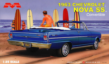 Moebius 2318 1:25 1963 Chevrolet Nova SS Convertible Plastic Model Kit