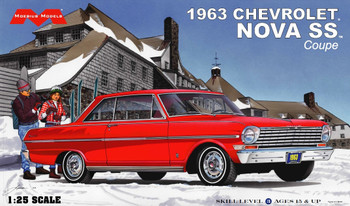 Moebius 2319 1:25 1963 Chevrolet Nova SS Coupe Plastic Model Kit Hobby