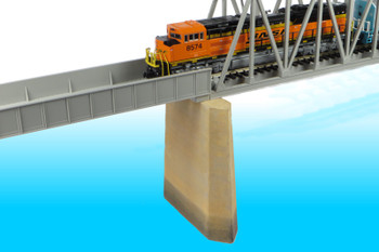 Monroe Models 257 N Scale Board-Formed Concrete Bridge Pier Single Track Casting