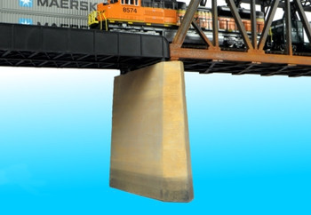 Monroe Models 258 N Scale Board-Formed Concrete Bridge Pier Double Track Casting