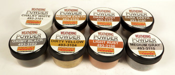 Monroe Models 3100 AIM Colored Weathering Powder Assortment 8-Pack 1 oz Each Set