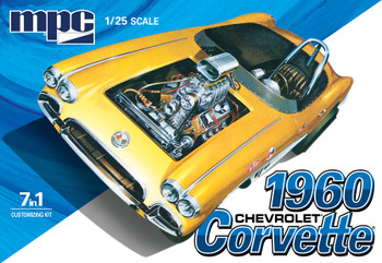 MPC 1002 1:25 1960 Chevy Corvette 7-in-1 Plastic Model Kit Hobby Collectible