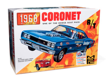 MPC 975 1:25 1968 Dodge Coronet Hardtop w/Trailer Plastic Model Kit Hobby