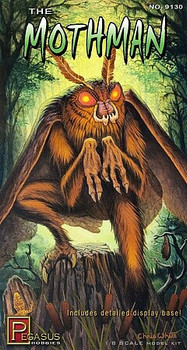 Pegasus 9130 1:8 Mothman Cryptid Creature Plastic Model Figure Kit Collectible