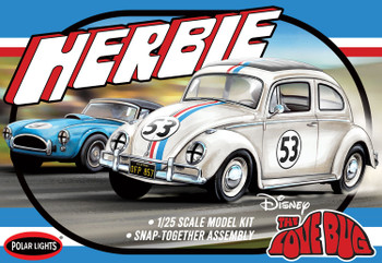 Polar Lights 1005 1:25 Herbie Volkswagen Beetle Snap Plastic Model Car Kit