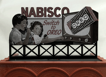 Miller Engineering 441752 O/HO Scale Nabisco Billboard Lighted Sign Kit