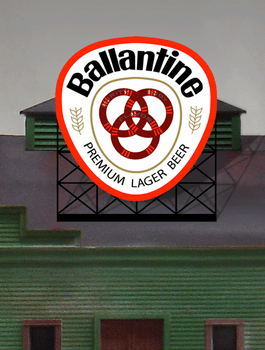 Miller Engineering 880501 O/HO Scale Ballantine Billboard Lighted Sign Kit
