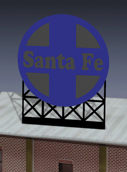 Miller Engineering 880551 O/HO Scale Santa Fe Billboard Lighted Sign Kit