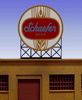 Miller Engineering 881301 O/HO Scale Schaefer Beer Billboard Lighted Sign Kit