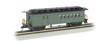 Bachmann 13505 HO Scale Old-Time Combine Car Painted Unlettered Green Coach