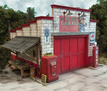 Bar Mills 0124 O Scale Pete's Detailed Garage Laser-Cut Wood Building Kit