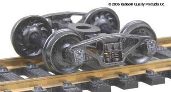 Kadee 557 HO Scale Pennsylvania 2D-F8 Self-Centering Trucks with 33in Ribbed