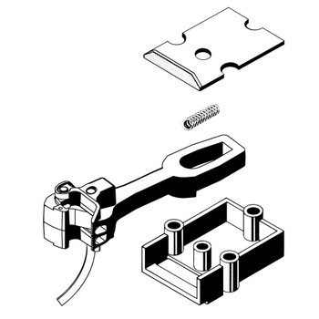 Kadee 918 G Scale Long Shank Type E Coupler Straight Centerset Body Mount