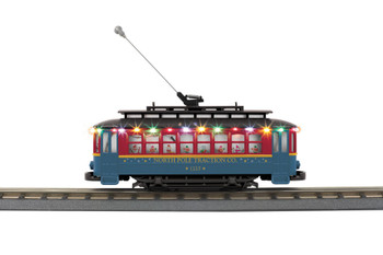 MTH 30-5245 O Gauge RailKing North Pole Bump-n-Go Trolley with LED Lights