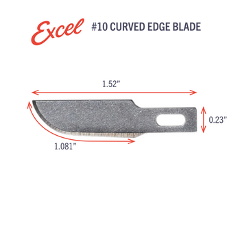 Excel Blades 20010 #10 Curved Edge Blade 5 pcs. Hobby Craft Tool for Modeling