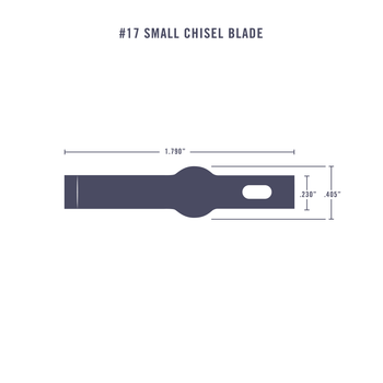 Excel Blades 24017 #17A Narrow Chisel Blades 5 pcs. Hobby Craft Tool Made in USA