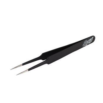 Excel Blades 30421 Straight Point Tweezers Black Hobby Craft Tool for Modeling