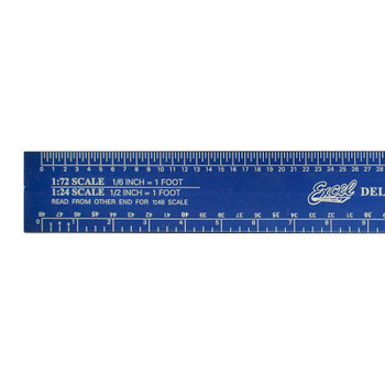 Excel Blades 55779 Deluxe 12-Inch Scale Ruler for Modeling Hobby Craft Tool
