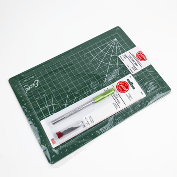 Excel Blades 90001 Precision Cutting Kit - Craft Knife & Cutting Mat Set