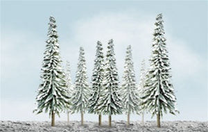 JTT Scenery 92006 N Scale Econo-Snow Pine Trees 2" to 4" 36-Pack Diorama