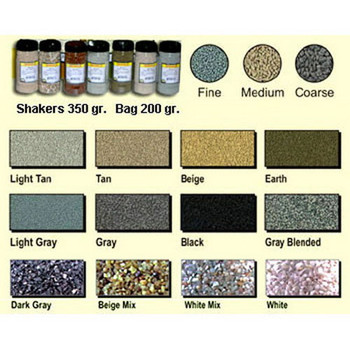 JTT Scenery 95332 All Scale Medium Gravel Shaker, White Mix/350 grams Terrain