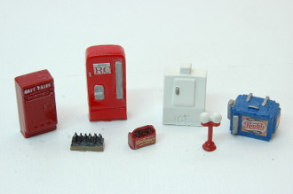 J & L Innovations 347 HO Scale Vending Machine Detail Set(7) Model Railroad