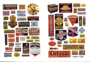 J & L Innovations 373 HO Scale Oil & Tire Signs for Gas Stations 1940s - 50s