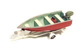 J & L Innovations 455 HO Scale Fishing Boat, Motor & Trailer Model Railroad