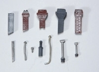 J & L Innovations 496 HO Scale Chimneys & Stovepipes Detail Set(12) Miniature
