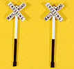 J & L Innovations 846 HO Scale Custom Right of Way signs - Deluxe R.R. Crossbuck