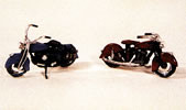 J & L Innovations 902 HO Scale Motorcycles Classic 1947 Model 1 Stock & 1