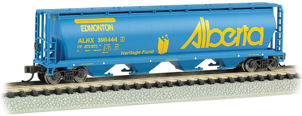 Bachmann 19155 N Scale Alberta 4-Bay Cylindrical Grain Hopper #396444 Model