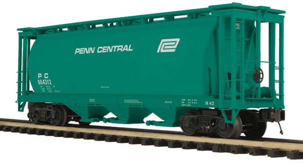MTH 20-96871 O Gauge Premier Penn Central 3-Bay Cylindrical Hopper Car