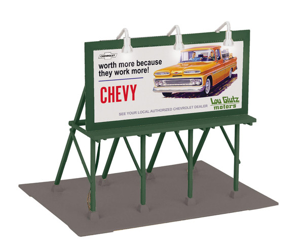 MTH 30-90746 O Gauge RailKing Lou Glutz Motors Lighted Billboard Layout