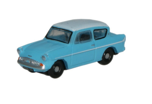 Oxford Diecast N105007 N Scale Ford Anglia Harry Potter Turquoise/White 1:148