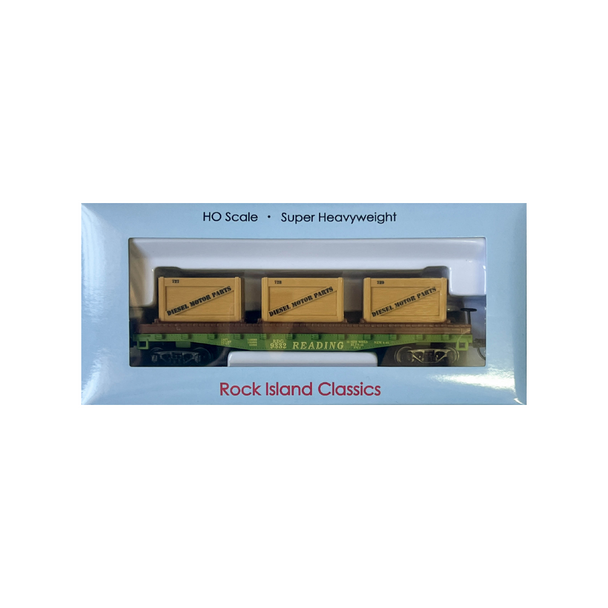 Rock Island Hobby 032214 HO Scale Reading 40' Flat Car with Crates Model Train