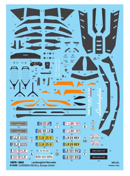 Revell 1:24 Scale Lamborghini Revuelto Plastic Model Kit 14579
