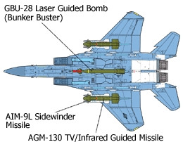 Tamiya 1:32 Scale F-15E Strike Eagle Bunker Buster Plastic Model Kit 60312