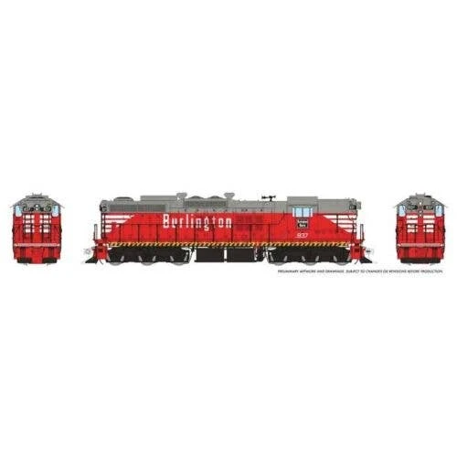Rapido 50624 HO Scale Burlington (CB&Q) EMD SD9 #837 (DCC/Sound)
