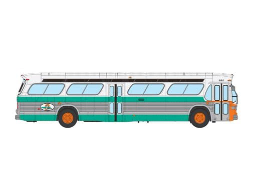 Rapido 753136 HO Scale AC Transit GM New Look Transit Bus #980