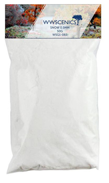 WWScenics WSG1-083 All Scale 0.5mm Snow Scatter 50g Refill