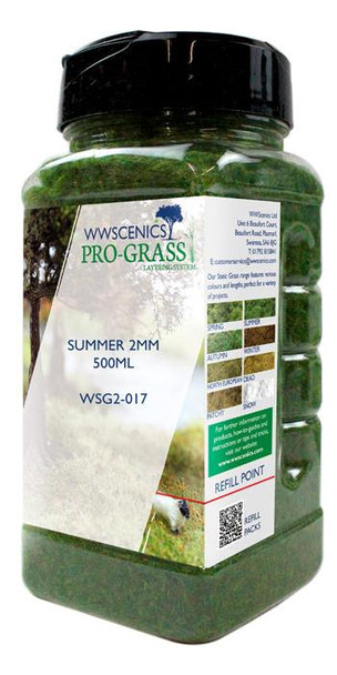WWScenics WSG2-017 All Scale 2mm Summer Static Grass 500ml Canister
