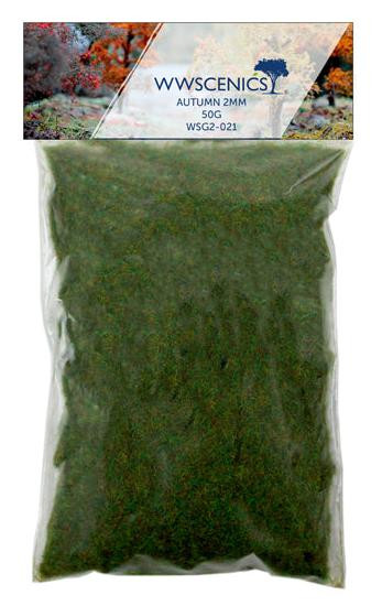 WWScenics WSG2-021 All Scale 2mm Autumn Static Grass 50g Refill