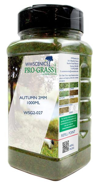 WWScenics WSG2-027 All Scale 2mm Autumn Static Grass 1000ml Canister