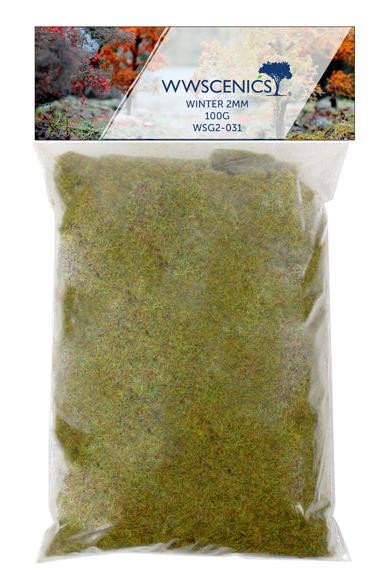 WWScenics WSG2-031 All Scale 2mm Winter Static Grass 100g Refill